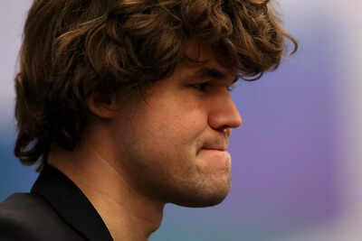Magnus Carlsen in deep thought