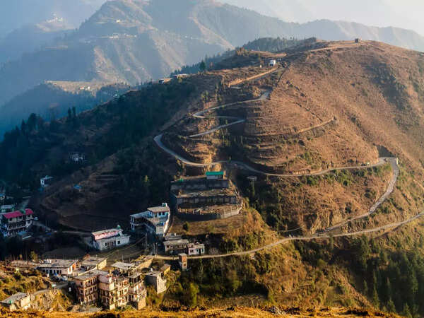 Overlooking view of Chakrata, a cantonment town nestled in the hills.